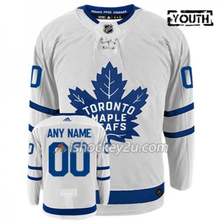 Børn NHL Toronto Maple Leafs Trøje Blank Tilpasset Adidas Hvid Authentic